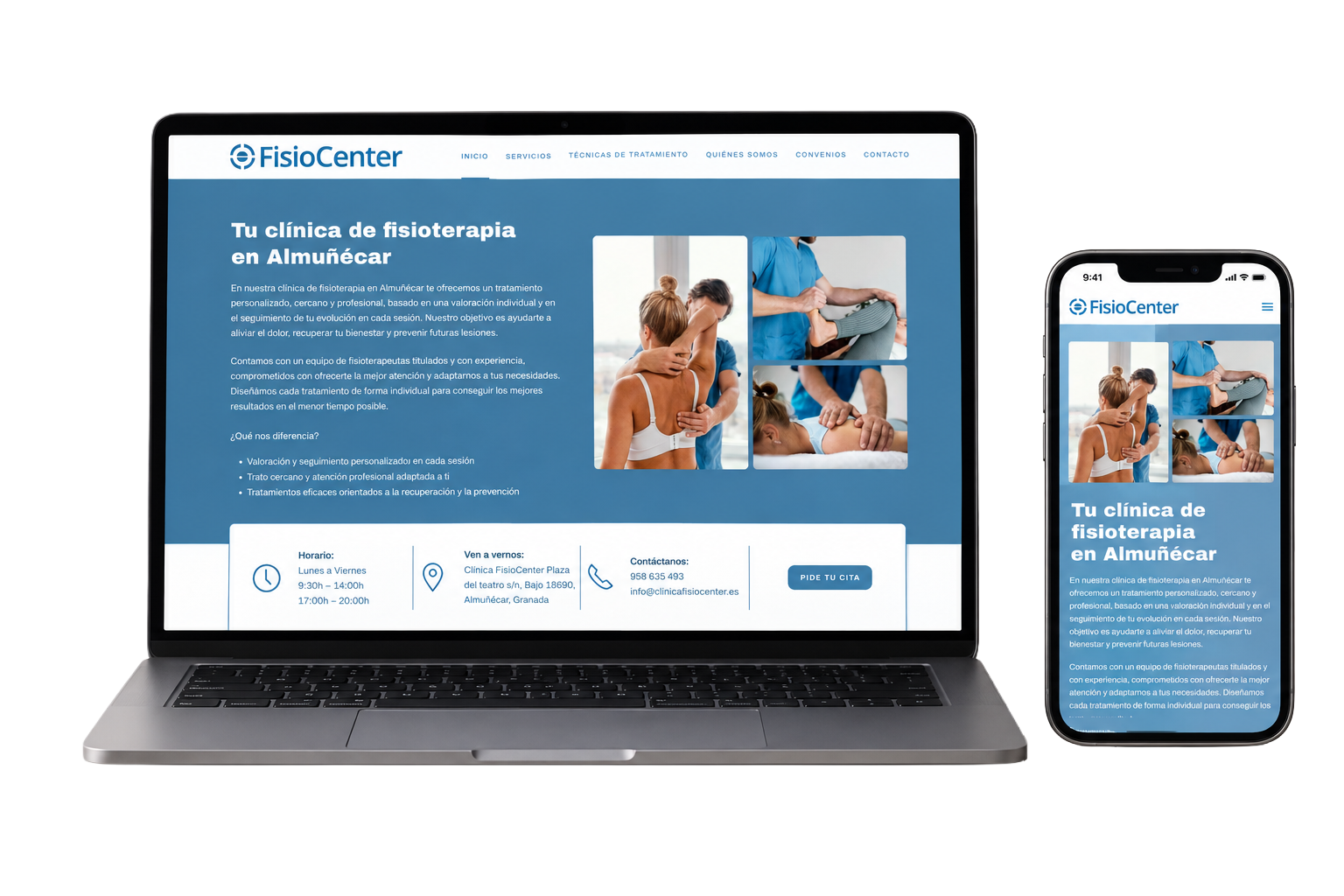 Rediseño web clinica fisioterapia